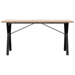 Spisebord Y-Ramme 140X80X75,5 Cm Heltre Furu Og Stål