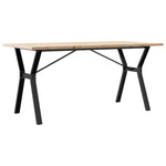 Spisebord Y-Ramme 140X80X75,5 Cm Heltre Furu Og Stål