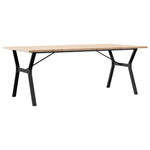 Spisebord Y-Ramme 200X100X75,5 Cm Heltre Furu Og Stål