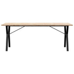 Spisebord Y-Ramme 200X100X75,5 Cm Heltre Furu Og Stål