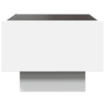 Sidebord Led Hvit 40X40X30 Cm Konstruert Tre