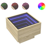 Sidebord Led Sonoma Eik 40X40X30 Cm Konstruert Tre