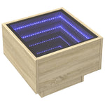 Sidebord Led Sonoma Eik 40X40X30 Cm Konstruert Tre