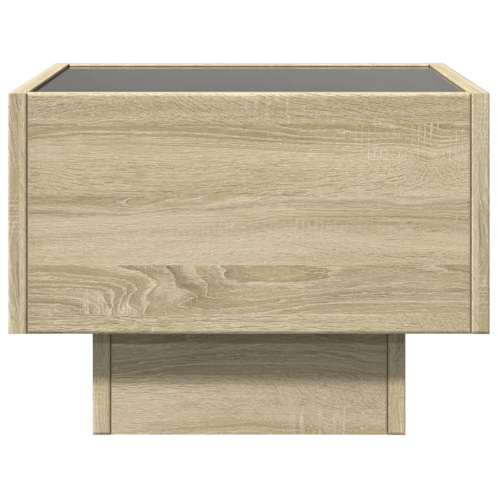 Sidebord Led Sonoma Eik 40X40X30 Cm Konstruert Tre