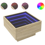 Salongbord Med Led Sonoma Eik 50X50X30 Cm Konstruert Tre
