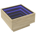 Salongbord Med Led Sonoma Eik 50X50X30 Cm Konstruert Tre
