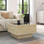 Salongbord Med Led Sonoma Eik 50X50X30 Cm Konstruert Tre