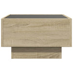 Salongbord Med Led Sonoma Eik 50X50X30 Cm Konstruert Tre