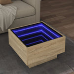 Salongbord Med Led Sonoma Eik 50X50X30 Cm Konstruert Tre