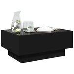 Salongbord Med Led Svart 70X50X30 Cm Konstruert Tre
