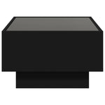 Salongbord Med Led Svart 70X50X30 Cm Konstruert Tre