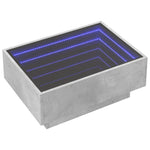 Salongbord Med Led Betonggrå 70X50X30 Cm Konstruert Tre