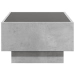 Salongbord Med Led Betonggrå 70X50X30 Cm Konstruert Tre