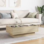 Salongbord Med Led Sonoma Eik 90X50X30 Cm Konstruert Tre