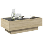 Salongbord Med Led Sonoma Eik 90X50X30 Cm Konstruert Tre