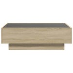 Salongbord Med Led Sonoma Eik 90X50X30 Cm Konstruert Tre
