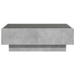 Salongbord Med Led Betonggrå 90X50X30 Cm Konstruert Tre