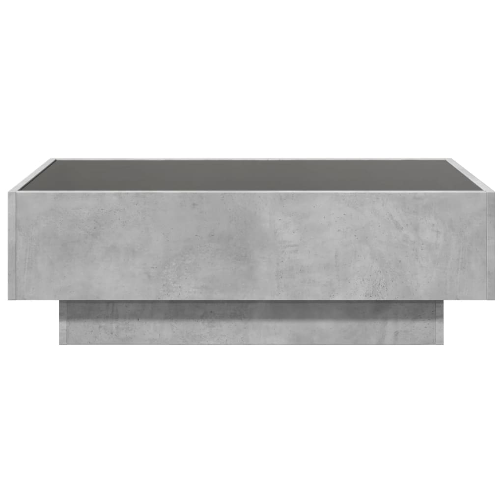 Salongbord Med Led Betonggrå 90X50X30 Cm Konstruert Tre