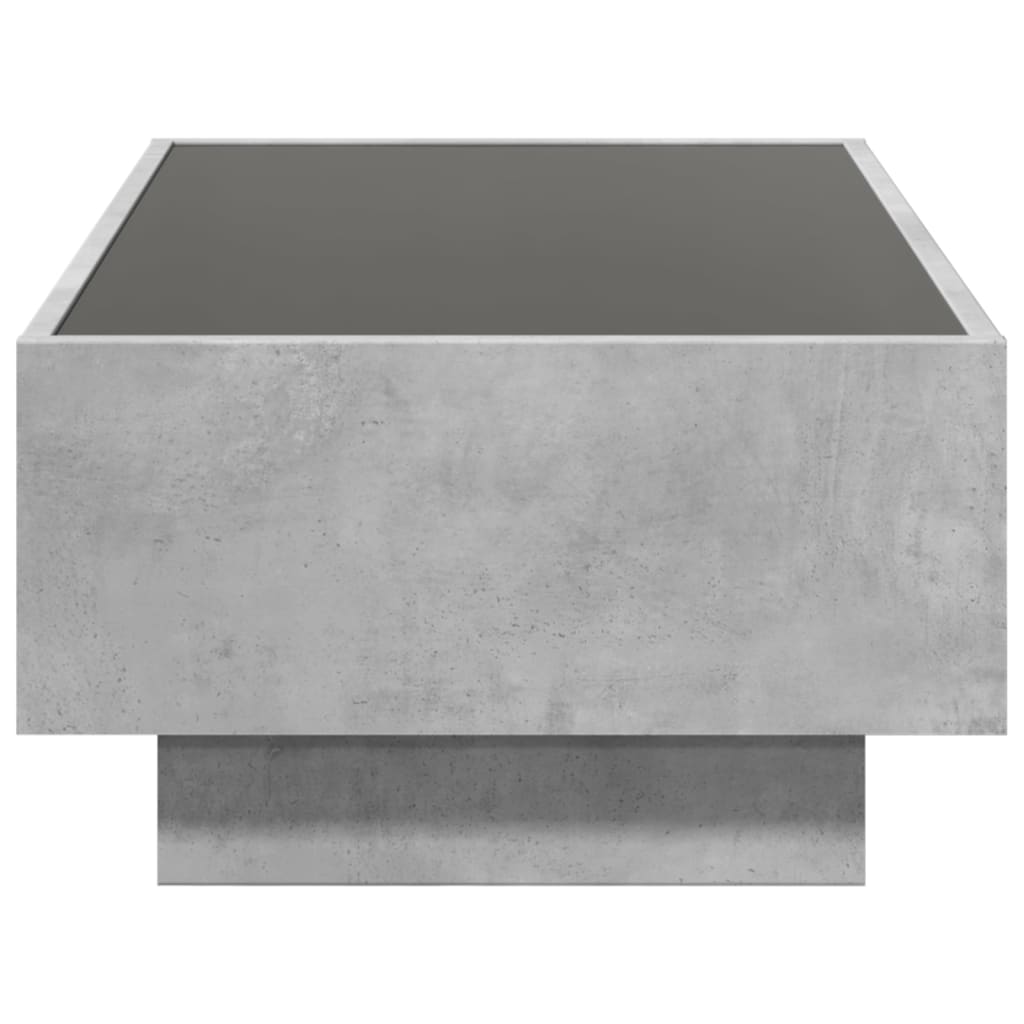 Salongbord Med Led Betonggrå 90X50X30 Cm Konstruert Tre