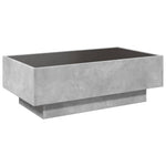 Salongbord Med Led Betonggrå 90X50X30 Cm Konstruert Tre