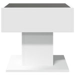 Salongbord Med Led Hvit 50X50X45 Cm Sponplate