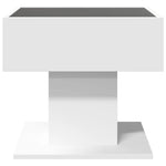 Salongbord Med Led Hvit 50X50X45 Cm Sponplate