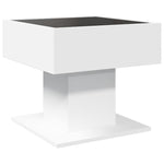 Salongbord Med Led Hvit 50X50X45 Cm Sponplate
