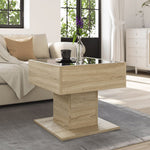 Salongbord Med Led Sonoma Eik 50X50X45 Cm Konstruert Tre