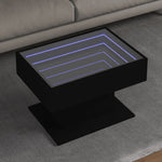 Salongbord Med Led Svart 70X50X45 Cm Sponplate