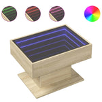 Salongbord Med Led Sonoma Eik 70X50X45 Cm Konstruert Tre