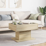 Salongbord Med Led Sonoma Eik 70X50X45 Cm Konstruert Tre