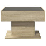 Salongbord Med Led Sonoma Eik 70X50X45 Cm Konstruert Tre