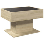 Salongbord Med Led Sonoma Eik 70X50X45 Cm Konstruert Tre