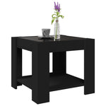 Salongbord Med Led Svart 53X53X45 Cm Konstruert Tre