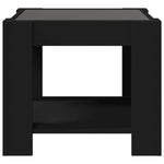 Salongbord Med Led Svart 53X53X45 Cm Konstruert Tre