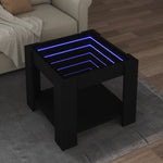Salongbord Med Led Svart 53X53X45 Cm Konstruert Tre