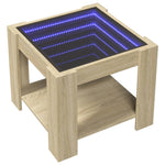 Salongbord Med Led Sonoma Eik 53X53X45 Cm Konstruert Tre