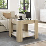 Salongbord Med Led Sonoma Eik 53X53X45 Cm Konstruert Tre