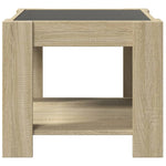 Salongbord Med Led Sonoma Eik 53X53X45 Cm Konstruert Tre