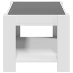 Salongbord Med Led Hvit 73X53X45 Cm Konstruert Tre