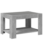 Salongbord Med Led Betonggrå 73X53X45 Cm Konstruert Tre