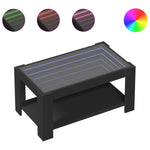 Salongbord Med Led Svart 93X53X45 Cm Konstruert Tre