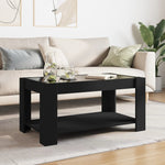 Salongbord Med Led Svart 93X53X45 Cm Konstruert Tre