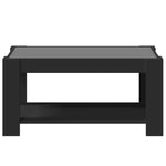 Salongbord Med Led Svart 93X53X45 Cm Konstruert Tre