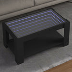 Salongbord Med Led Svart 93X53X45 Cm Konstruert Tre