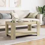 Salongbord Med Led Sonoma Eik 93X53X45 Cm Konstruert Tre