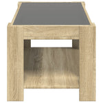 Salongbord Med Led Sonoma Eik 93X53X45 Cm Konstruert Tre