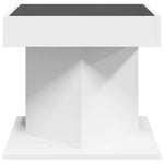 Salongbord Med Led Hvit 50X50X45 Cm Sponplate
