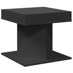 Salongbord Med Led Svart 50X50X45 Cm Sponplate