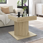 Salongbord Med Led Sonoma Eik 50X50X45 Cm Konstruert Tre